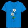 Ladies’  Junior Fine Jersey V-Neck Longer Length T-Shirt Thumbnail