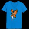 Ladies’  Junior Fine Jersey V-Neck Longer Length T-Shirt Thumbnail