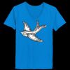 Ladies’  Junior Fine Jersey V-Neck Longer Length T-Shirt Thumbnail