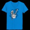 Ladies’  Junior Fine Jersey V-Neck Longer Length T-Shirt Thumbnail