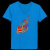 Ladies’  Junior Fine Jersey V-Neck Longer Length T-Shirt Thumbnail