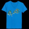 Ladies’  Junior Fine Jersey V-Neck Longer Length T-Shirt Thumbnail