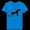 Ladies’  Junior Fine Jersey V-Neck Longer Length T-Shirt Thumbnail