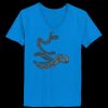 Ladies’  Junior Fine Jersey V-Neck Longer Length T-Shirt Thumbnail