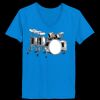 Ladies’  Junior Fine Jersey V-Neck Longer Length T-Shirt Thumbnail
