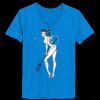 Ladies’  Junior Fine Jersey V-Neck Longer Length T-Shirt Thumbnail