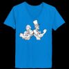 Ladies’  Junior Fine Jersey V-Neck Longer Length T-Shirt Thumbnail