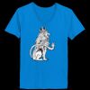 Ladies’  Junior Fine Jersey V-Neck Longer Length T-Shirt Thumbnail