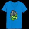 Ladies’  Junior Fine Jersey V-Neck Longer Length T-Shirt Thumbnail
