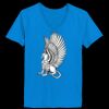 Ladies’  Junior Fine Jersey V-Neck Longer Length T-Shirt Thumbnail