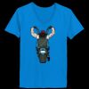 Ladies’  Junior Fine Jersey V-Neck Longer Length T-Shirt Thumbnail