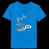 Ladies’  Junior Fine Jersey V-Neck Longer Length T-Shirt Thumbnail