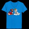 Ladies’  Junior Fine Jersey V-Neck Longer Length T-Shirt Thumbnail