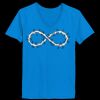 Ladies’  Junior Fine Jersey V-Neck Longer Length T-Shirt Thumbnail