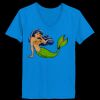 Ladies’  Junior Fine Jersey V-Neck Longer Length T-Shirt Thumbnail