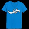 Ladies’  Junior Fine Jersey V-Neck Longer Length T-Shirt Thumbnail