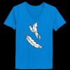 Ladies’  Junior Fine Jersey V-Neck Longer Length T-Shirt Thumbnail
