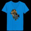 Ladies’  Junior Fine Jersey V-Neck Longer Length T-Shirt Thumbnail
