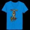 Ladies’  Junior Fine Jersey V-Neck Longer Length T-Shirt Thumbnail