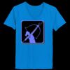 Ladies’  Junior Fine Jersey V-Neck Longer Length T-Shirt Thumbnail