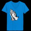 Ladies’  Junior Fine Jersey V-Neck Longer Length T-Shirt Thumbnail
