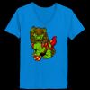 Ladies’  Junior Fine Jersey V-Neck Longer Length T-Shirt Thumbnail