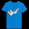 Ladies’  Junior Fine Jersey V-Neck Longer Length T-Shirt Thumbnail