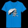 Ladies’  Junior Fine Jersey V-Neck Longer Length T-Shirt Thumbnail