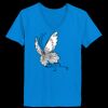 Ladies’  Junior Fine Jersey V-Neck Longer Length T-Shirt Thumbnail