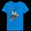 Ladies’  Junior Fine Jersey V-Neck Longer Length T-Shirt Thumbnail