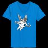 Ladies’  Junior Fine Jersey V-Neck Longer Length T-Shirt Thumbnail