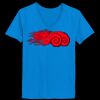 Ladies’  Junior Fine Jersey V-Neck Longer Length T-Shirt Thumbnail