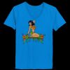 Ladies’  Junior Fine Jersey V-Neck Longer Length T-Shirt Thumbnail