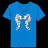 Ladies’  Junior Fine Jersey V-Neck Longer Length T-Shirt Thumbnail