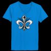 Ladies’  Junior Fine Jersey V-Neck Longer Length T-Shirt Thumbnail