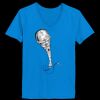 Ladies’  Junior Fine Jersey V-Neck Longer Length T-Shirt Thumbnail