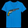 Ladies’  Junior Fine Jersey V-Neck Longer Length T-Shirt Thumbnail