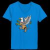 Ladies’  Junior Fine Jersey V-Neck Longer Length T-Shirt Thumbnail