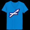 Ladies’  Junior Fine Jersey V-Neck Longer Length T-Shirt Thumbnail