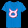 Ladies’  Junior Fine Jersey V-Neck Longer Length T-Shirt Thumbnail
