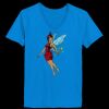 Ladies’  Junior Fine Jersey V-Neck Longer Length T-Shirt Thumbnail
