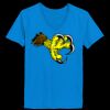 Ladies’  Junior Fine Jersey V-Neck Longer Length T-Shirt Thumbnail