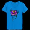 Ladies’  Junior Fine Jersey V-Neck Longer Length T-Shirt Thumbnail