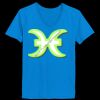 Ladies’  Junior Fine Jersey V-Neck Longer Length T-Shirt Thumbnail