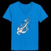 Ladies’  Junior Fine Jersey V-Neck Longer Length T-Shirt Thumbnail