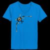 Ladies’  Junior Fine Jersey V-Neck Longer Length T-Shirt Thumbnail