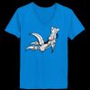 Ladies’  Junior Fine Jersey V-Neck Longer Length T-Shirt Thumbnail