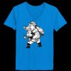 Ladies’  Junior Fine Jersey V-Neck Longer Length T-Shirt Thumbnail
