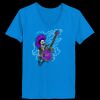 Ladies’  Junior Fine Jersey V-Neck Longer Length T-Shirt Thumbnail