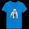 Ladies’  Junior Fine Jersey V-Neck Longer Length T-Shirt Thumbnail